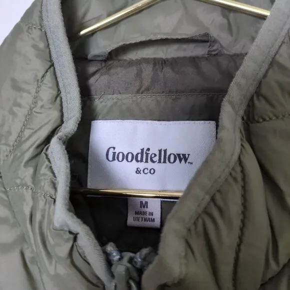 GOODFELLOW Men’s M Medium Green Lightweight Zip Vest - Picture 2 of 5